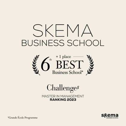Classement 2023 des Ecoles de commerce du magazine Challenges : SKEMA dans le Top 6 pour son programme Grande Ecole