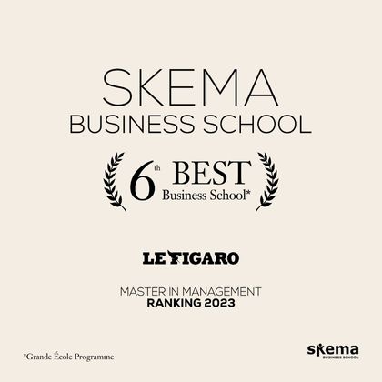 Classement Le Figaro Etudiant 2023 : SKEMA 6e meilleure école de commerce